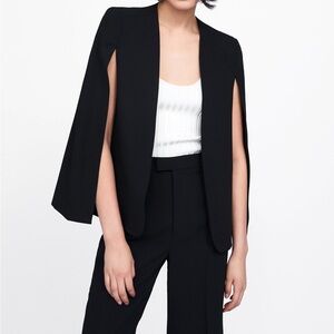 Elegant Black Cape Blazer by Zara Woman